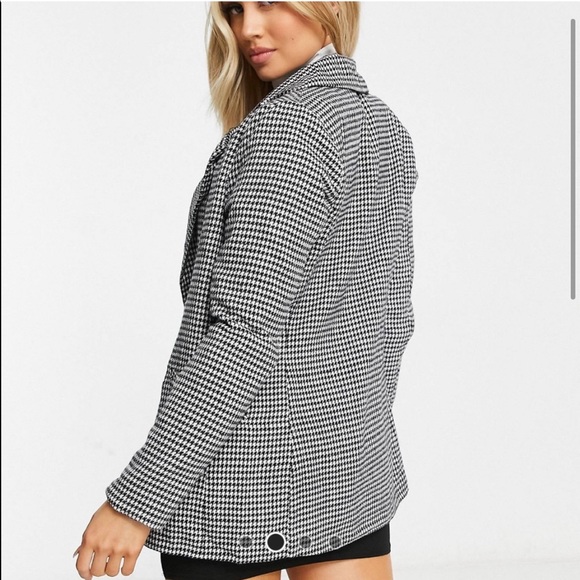 PARISIAN X ASOS oversized blazer in houndstooth / check - Picture 4 of 4